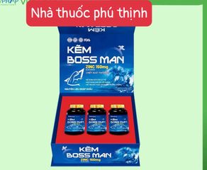 Kẽm boos man hộp 90 viên dùng được 3 tháng hỗ trợ phong độ nam, giảm mệt mỏi