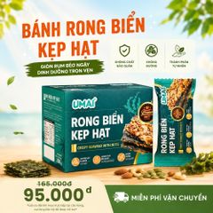 Thanh bánh rong biển kẹp hạt dinh dưỡng UMAI không đường, không chất bảo quản - Bánh ăn kiêng nhà làm siêu ngon