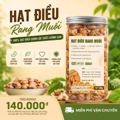 Hạt Điều Rang Muối 500g Bình Phước - Siêu Dinh Dưỡng, Nguyên Chất, Ngon Miệng, Thích Hợp Cho Chế Độ Ăn Kiêng Healthy-Keto