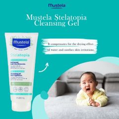 Sữa Tắm Gội Mustela 200ml Cho Bé Viêm Da Cơ Địa, Chàm Thể Tạng - Dịu Nhẹ, Không Mùi, Chống Dị Ứng, Dành Cho Da Nhạy Cảm