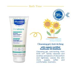 Sữa Tắm Gội Mustela 200ml Cho Bé Viêm Da Cơ Địa, Chàm Thể Tạng - Dịu Nhẹ, Không Mùi, Chống Dị Ứng, Dành Cho Da Nhạy Cảm
