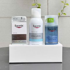 Bộ Chăm Sóc Da Eucerin Hyaluron Filler Epicelline Serum + Micellar Water + Mist Spray cấp ẩm