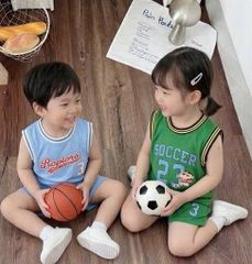 Bộ ba lỗ thể thao thông hơi mát mẻ thoáng khí mùa hè cho bé trai bé gái trẻ em