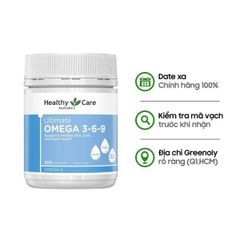 Viên uống Healthy Care Ultimate Omega 3-6-9 hỗ trợ tim mạch và thị lực (200 viên)