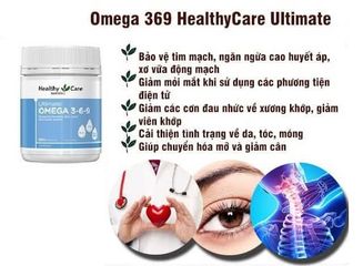 Viên uống Healthy Care Ultimate Omega 3-6-9 hỗ trợ tim mạch và thị lực (200 viên)