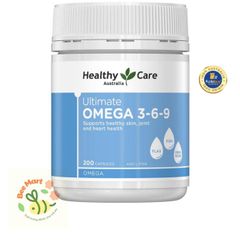 Viên uống Healthy Care Ultimate Omega 3-6-9 hỗ trợ tim mạch và thị lực (200 viên)