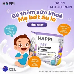 Men Happi Baby Lactoferrin 28g – Tăng miễn dịch, hỗ trợ tiêu hóa, phát triển trí não hàng Úc