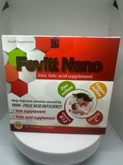 Viên uống FEVITT NANO 100V bổ sung sắt, acid folic, bổ máu, cải thiện tình trạng thiếu máu