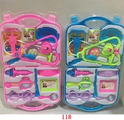 988-1 Giao mẫu ngẫu nhiên hộp đồ chơi bác sĩ, đồ chơi mô phỏng dụng cụ y tế