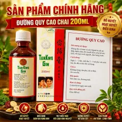 CAO ĐƯƠNG QUY - ĐƯƠNG QUI TỬU TANKWE GIN SIRO 200ML – CHĂM SÓC CƠ THỂ MỖI NGÀY