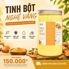 Tinh Bột Nghệ CAOFOOD Nguyên Chất 100% Từ Nghệ Sẻ Già Đaklak - Hàng Trồng Sạch Tự Nhiên, 500g
