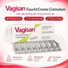 Viên Đặt Dưỡng Ẩm Vùng Kín Vagisan FeuchtCreme Cremolum  - Giảm Khô Rát Không Hormone