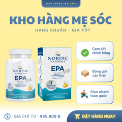 Viên uống Hỗ trợ tim mạch, tâm trạng, miễn dịch cao với EPA XTRA 1640mg Omega-3 của Nordic Naturals 60 viên - Mỹ - MẸ SÓC