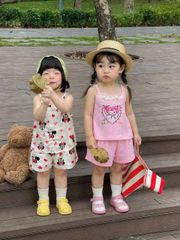 Set bộ hai dây micky kuromi cute đáng yêu xinh xắn mát mẻ mùa hè dễ thương cho trẻ em bé gái