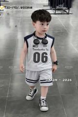 Set bộ ba lỗ thể thao số mát mẻ thoáng khí mùa hè cho bé trai mặc đi học đi chơi kèm ảnh cận chất