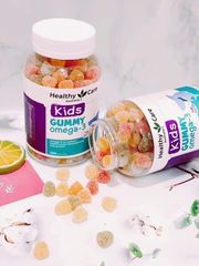 Kẹo dẻo bổ sung Omega3 Kid Gummy Omega3 hãng Healthy Care Úc hộp 250 viên hỗ trợ phát triển trí não và thị giác