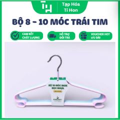 BỘ 8 - 10 MÓC TRÁI TIM VÀ INOX BỌC NHỰA (TH609)
