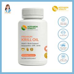 Viên uống dầu nhuyễn thể New Zealand Aotearoa Vitality Premium Krill Oil 60 viên
