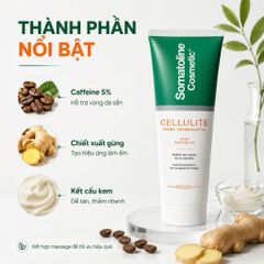 Kem Somatoline Cosmetic Cellulite Caffeine 5% 250ML. hỗ trợ giảm sần da cam, săn mịn body