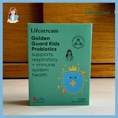 Bột men vi sinh tăng miễn dịch và hô hấp cho trẻ em New Zealand Lifestream Golden Guard Kids Probiotics 15 gói