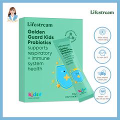 Bột men vi sinh tăng miễn dịch và hô hấp cho trẻ em New Zealand Lifestream Golden Guard Kids Probiotics 15 gói