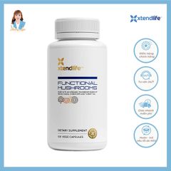 Viên uống bổ phổi New Zealand Xtend Life Functional Mushrooms 120 viên