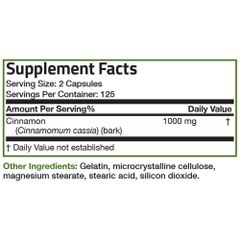 Viên uống Organic Vitamin Cinnamon 1000mg - 250 viên hỗ trợ ổn định đường huyết, giảm biến chứng tiểu đường từ Bronson, Mỹ 749663