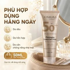 Kem Chống Nắng Kiềm Dầu Casmara SPF 50+ Oil-Free Gel Cream 50ml Chống Nắng Da Dầu