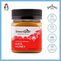 Mật ong Rata hữu cơ nguyên chất New Zealand TranzAlpine Certified Organic Rata Honey 250g