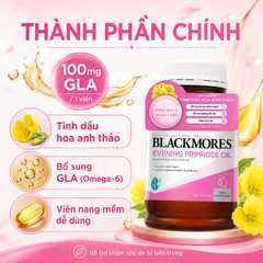 Tinh Dầu Hoa Anh Thảo Blackmores Evening Primrose Oil 190 Viên – Hỗ Trợ Cân Bằng Nội Tiết Nữ và Chăm Sóc Da, Sức Khỏe Phụ Nữ