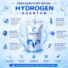 Nước Uống Hydrogen Quantum Giàu Hydrogen Ion Kiềm ORP Âm Bù Khoáng Nhanh Cho Người Chơi Thể Thao