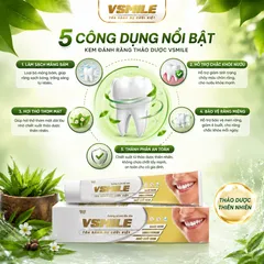 Kem Đánh Răng VSmile Cafe Thảo Dược Làm Sạch Răng Thơm Hơi Thở Giảm Ố Vàng 150g