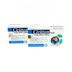 Hoạt huyết dưỡng não Ciritton Ginkgo Biloba 1200mg - 30 viên [Ciritton Forte]
