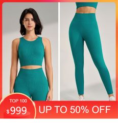 NEW 2025 Bộ quần áo nữ tập Gym, Yoga Chất dệt gân Naqi