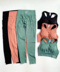 Set Quần Áo Nữ Tập Gym,Yoga Thiết Kế - Áo Có Mút Chống Sốc Ngực