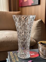 Lọ hoa Memphis trắng 30.5cm Crystal Bohemia
