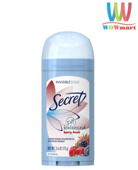 (Hàng Auth)Lăn khử mùi sáp Secret PH Balanced Berry Fresh Invisible Solid 73g Chính Hãng