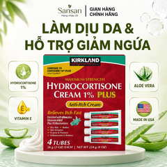 Kem Bôi Kirkland Hydrocortisone Cream 1% Plus 56g Mỹ – Hỗ Trợ Giảm Ngứa Dị Ứng Chàm Eczema Viêm Da