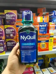Siro Vicks NyQuil Cold & Flu Nighttime Relief 354ml (Original)