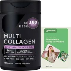 Viên Uống Collagen Sports Research Multi Collagen Complex 180 Viên - Tăng Cường Sức Khỏe Da, Tóc, Móng Từ Mỹ