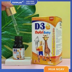 Vitamin D3 Nutribaby - Bổ Sung D3, Hỗ Trợ Hấp Thu Canxi Hiệu Quả, Giúp Trẻ Tăng Trưởng Chiều Cao Tốt