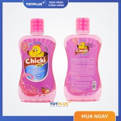 Nước Súc Miệng Trẻ Em Chicki – Giúp Sạch Khuẩn, Thơm Miệng, Ngừa Sâu Răng Cho Bé (Táo – Dâu – Cam)