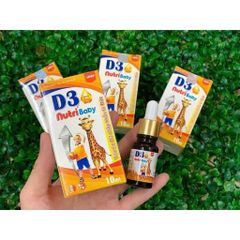 Vitamin D3 Nutribaby - Bổ Sung D3, Hỗ Trợ Hấp Thu Canxi Hiệu Quả, Giúp Trẻ Tăng Trưởng Chiều Cao Tốt