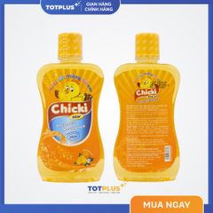 Nước Súc Miệng Trẻ Em Chicki – Giúp Sạch Khuẩn, Thơm Miệng, Ngừa Sâu Răng Cho Bé (Táo – Dâu – Cam)