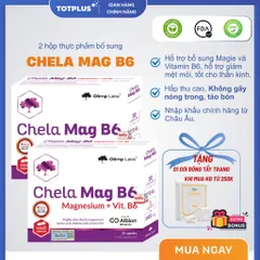 2 Hộp Chela Mag B6 - Bổ Sung Magie Và Vitamin B6 Giúp Giảm Căng Thẳng, Mệt Mỏi, Tốt Cho Thần Kinh