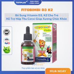 Fitobimbi D3,K2 Cho Trẻ Sơ Sinh, Trẻ Nhỏ–Vitamin D3,K2 Hỗ Trợ Phát Triển Chiều Cao,Hấp Thu Canxi Tốt