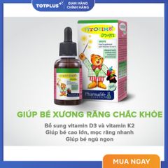 Fitobimbi D3,K2 Cho Trẻ Sơ Sinh, Trẻ Nhỏ–Vitamin D3,K2 Hỗ Trợ Phát Triển Chiều Cao,Hấp Thu Canxi Tốt