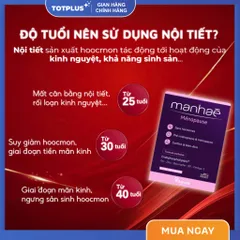 Manhae Menopause - Viên Uống Cân Bằng Nội Tiết Tố Nữ, Điều Hòa Kinh Nguyệt, Khô Hạn - Nhập Khẩu Pháp
