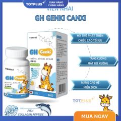 Viên Nhai GH Genki Canxi Cho Bé - Hỗ Trợ Phát Triển Chiều Cao Và Xương Răng Chắc Khỏe - Hộp 90 Viên