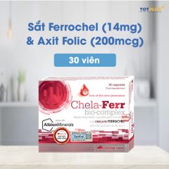 Sắt Chela Ferr Bio Complex & Chela Ferr Forte - Bổ Sung Sắt, Axit Folic Cho Bà Bầu Và Người Cần Bổ Sung